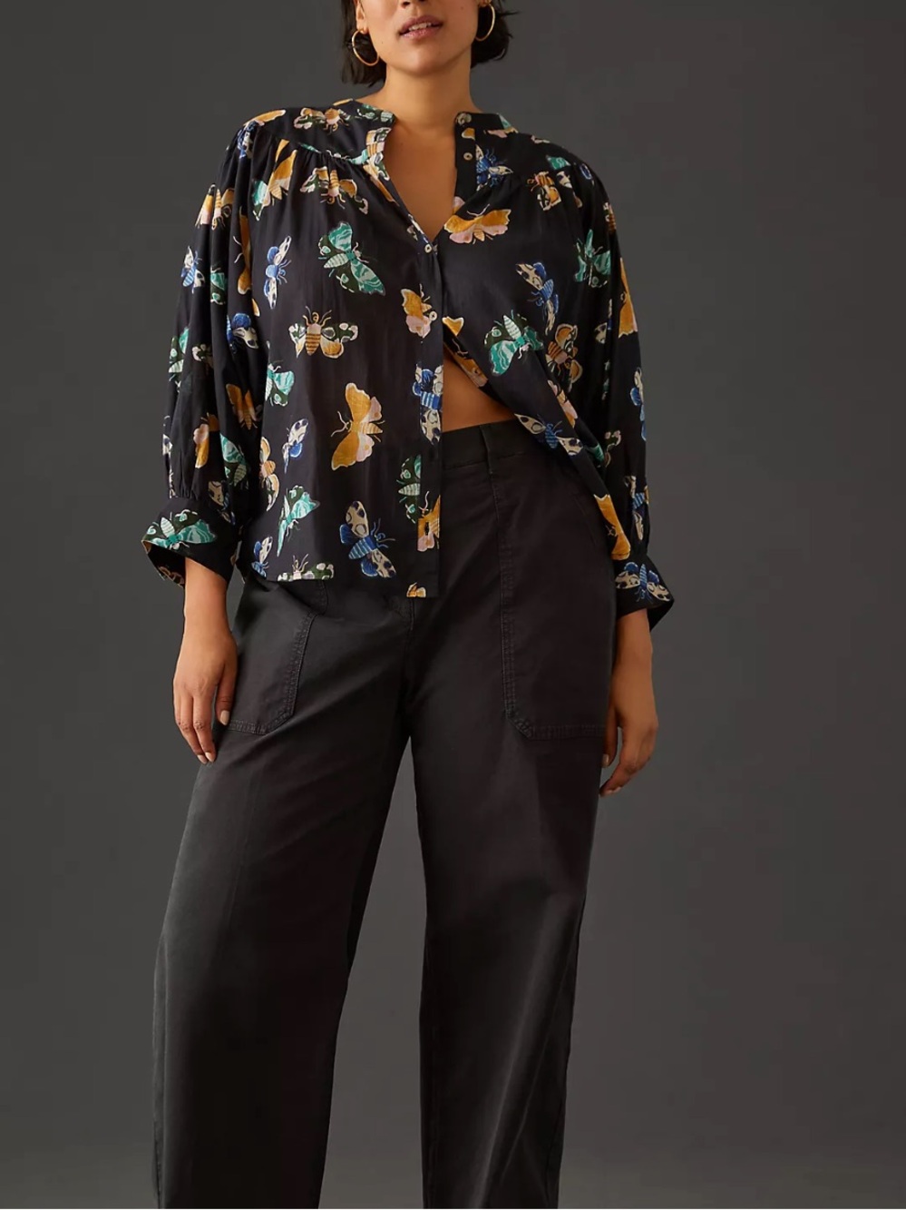 Sarah Gordon for Anthropologie
Moth Butterfly Button down
Size M
Cottagecore